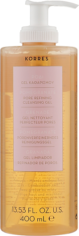 Гель для обличчя, який очищує пори "Гранат" - Korres Pomegranate Pore Refining Cleansing Gel
