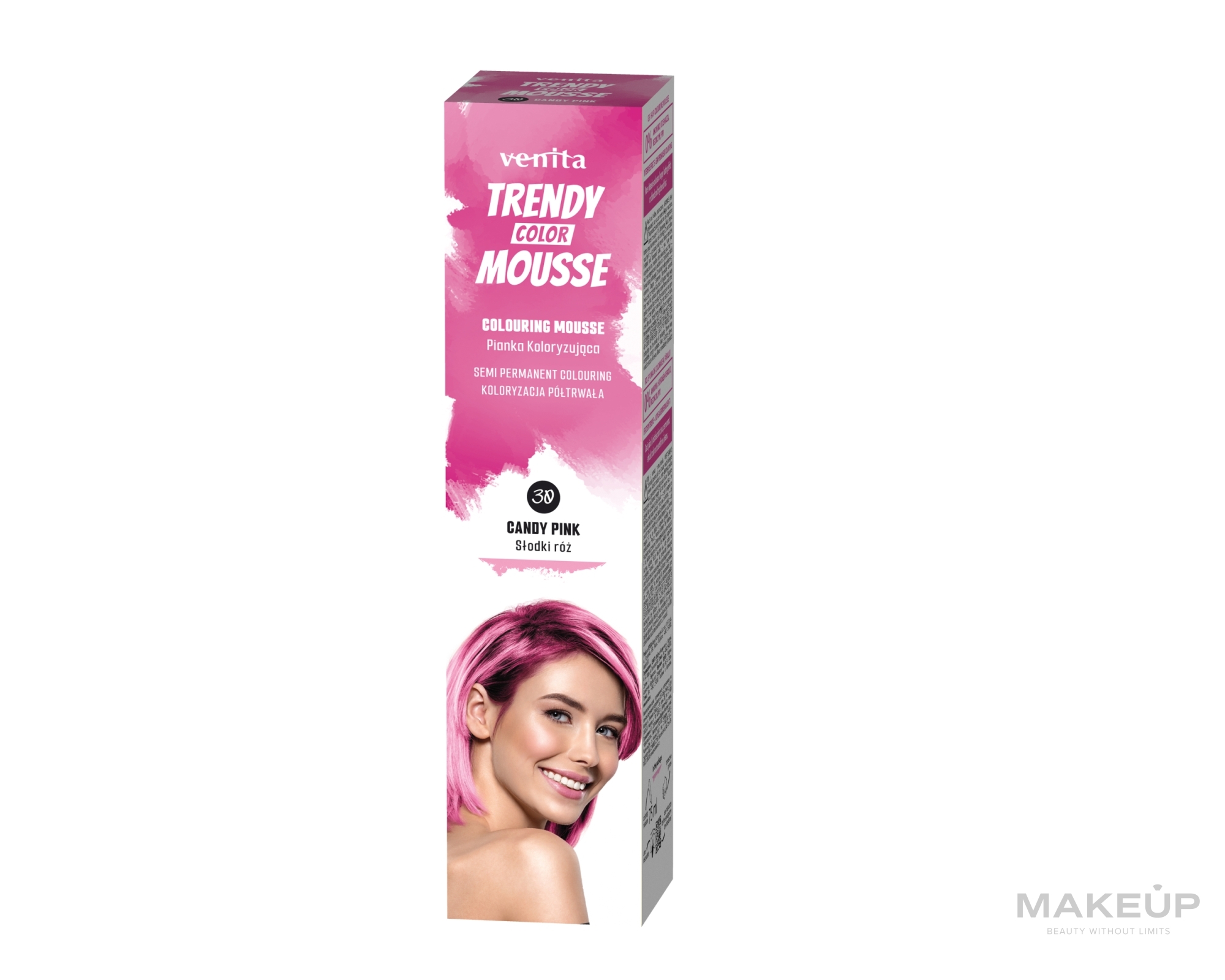 УЦІНКА Мус для волосся, з ефектом фарбування - Venita Trendy Color Mousse * — фото 30 - Нежный розовый
