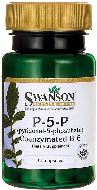 Диетическая добавка "Пирадоксаль фосфата", 20мг, 60шт - Swanson P-5-P Pyridoxal-5-Phosphate — фото N1