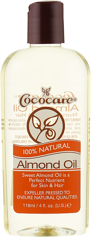 Мигдалева олія - Cococare 100% Natural Almond Oil — фото N1