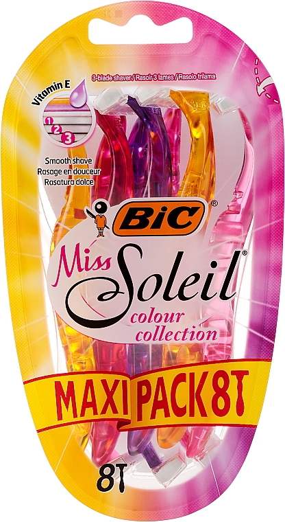 Женский станок для бритья, 8 шт - Bic Miss Soleil Kolor — фото N1