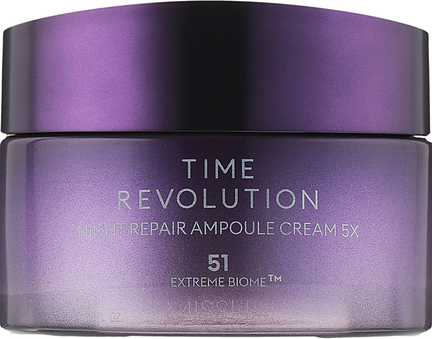 Нічний крем для обличчя - Missha Time Revolution Night Repair Ampoule Cream 5X — фото N1