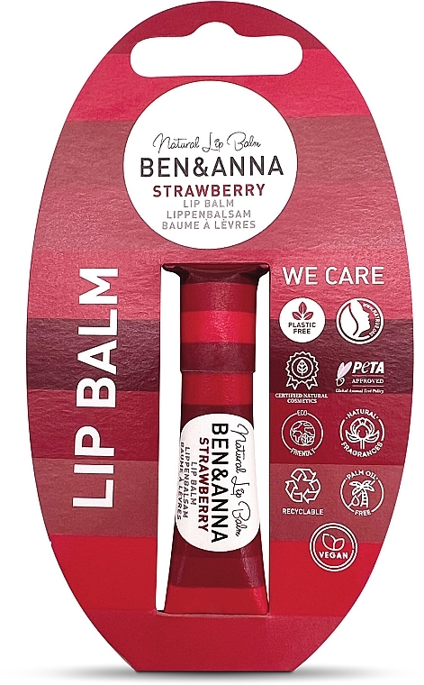 Бальзам для губ "Клубника" - Ben & Anna Lip Balm Strawberry — фото N1