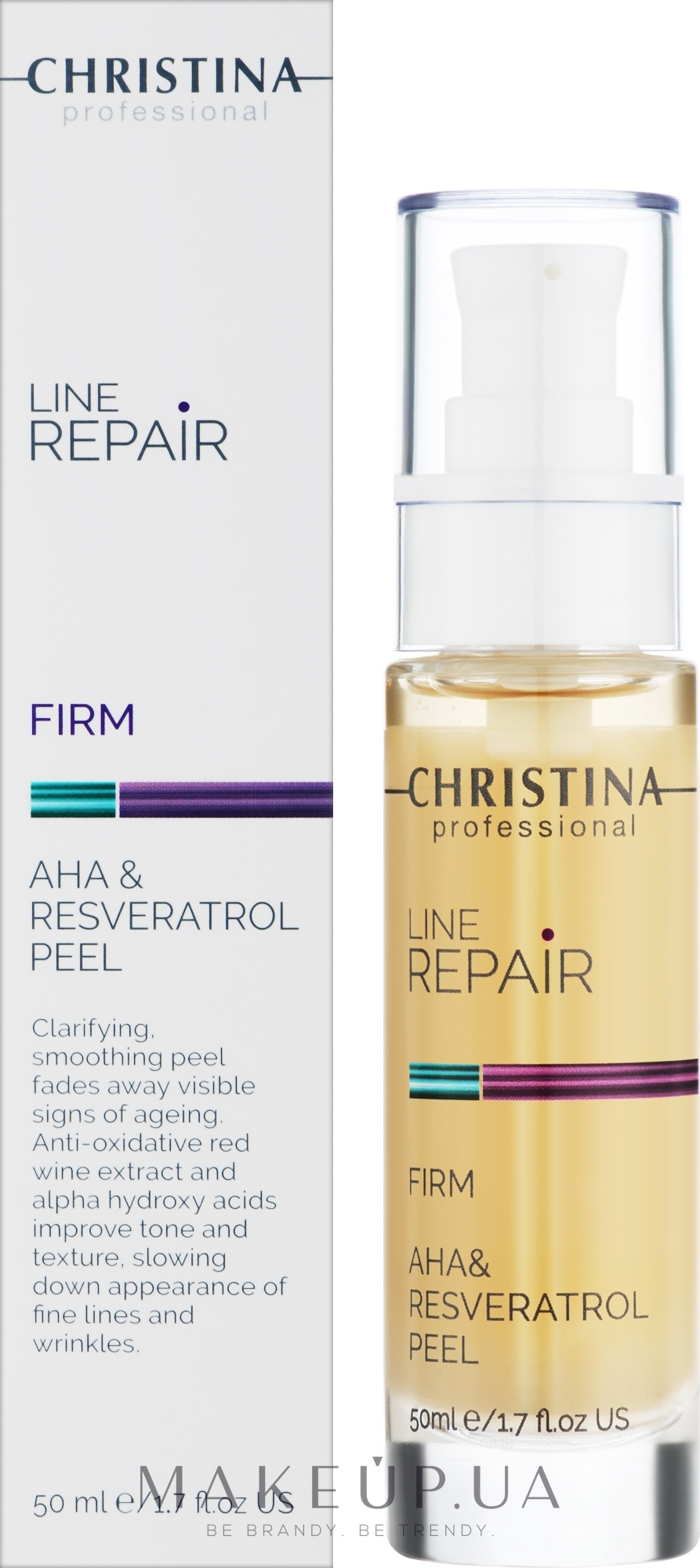 Пілінг з АНА-кислотами і ресвератролом для обличчя - Christina Line Repair Firm AHA & Resveratrol Peel — фото 50ml