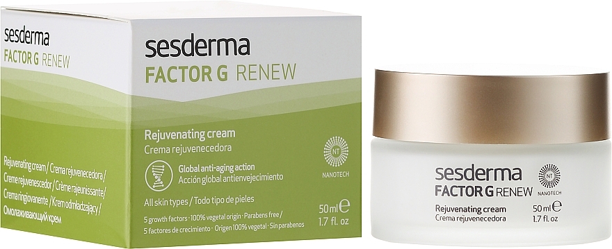 УЦІНКА  Антивіковий крем для обличчя - SesDerma Factor G Anti-Aging Regenerating Facial Cream * — фото N1