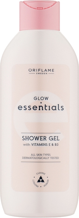 Гель для душа с витаминами Е и В3 - Oriflame Essentials Glow Essentials Shower Gel With Vitamins E & B3 — фото N2