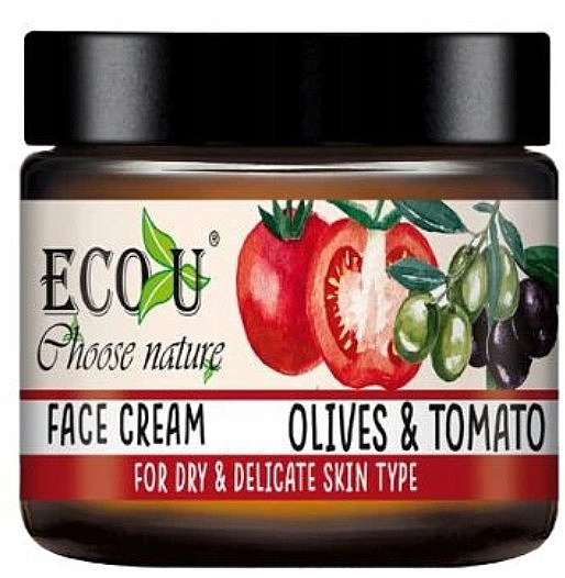 Крем для лица "Помидор и оливки" - Eco U Face Cream — фото N1