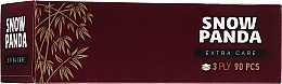 Салфетки бумажные трехслойные в коробке "Extra Care" 90 шт., бордовые - Снежная Панда — фото N2