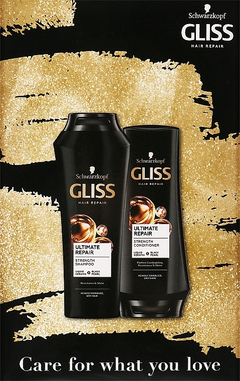 УЦЕНКА Набор "Care For What You Love" - Gliss Kur Ultimate Repair (shm/250ml + balm/200ml) * — фото N1