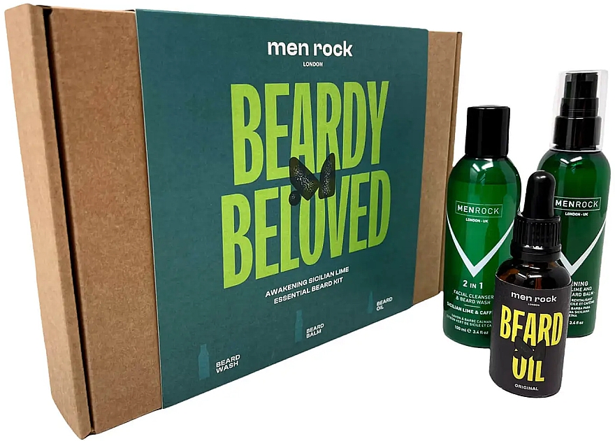 Набір - Men Rock Beardy Beloved Kit (b/wash/100ml + b/balm/100ml + b/oil/30ml) — фото N2