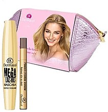 Духи, Парфюмерия, косметика Набор - Dermacol (mascara/13ml + eyebrow/shadow/1ml + bag)