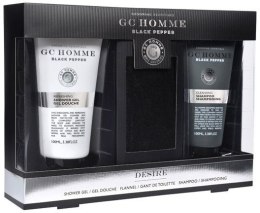 Духи, Парфюмерия, косметика Набор - Grace Cole GC Homme Black Pepper Desire (sh/gel/100ml + shamp/100ml + flannel)