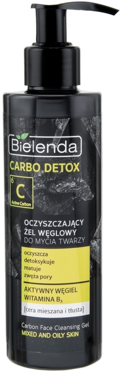 Очищающий гель для умывания с углем - Bielenda Carbo Detox Gel — фото N1