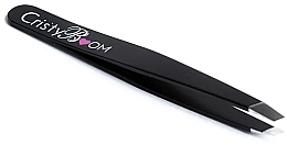 Пинцет для бровей, черный - Cristyboom Cosmetics Professional Eyebrow Tweezers Black — фото N3