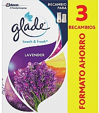 Запас для автоматичного освіжувача повітря, 3 шт. - Air Freshener Glade Lavanda — фото N1