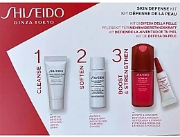 Духи, Парфюмерия, косметика Набор - Shiseido Skin Defense Kit (f/conc/10ml + eye/conc/3ml + f/foam/5ml + softner/7ml) 