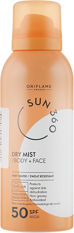 Сонцезахисний спрей для обличчя й тіла - Oriflame Sun 360 Dry Mist SPF 50 — фото N1