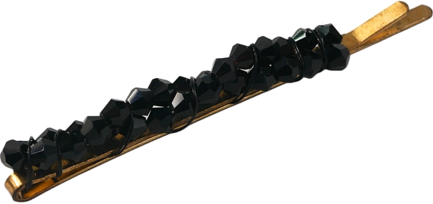 Заколка для волос с черными кристаллами - Lolita Accessories — фото N1