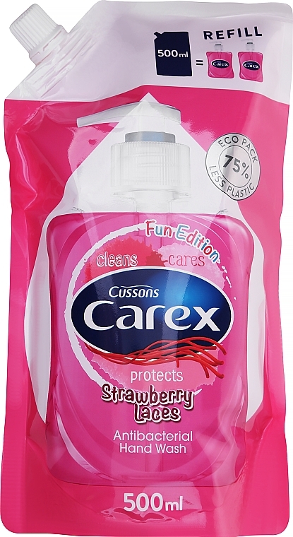 Жидкое антибактериальное мыло - Carex Strawberry Laces (Candy) (Refill)