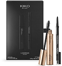 Парфумерія, косметика Набір - Kiko Milano Luxurious Eye Set (mascara/12ml + eyeliner/0.35g)
