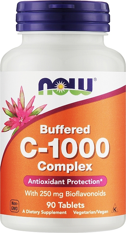 Комплекс буферизованого вітаміну C-1000 у таблетках - Now Foods Buffered C-1000 Complex — фото N1