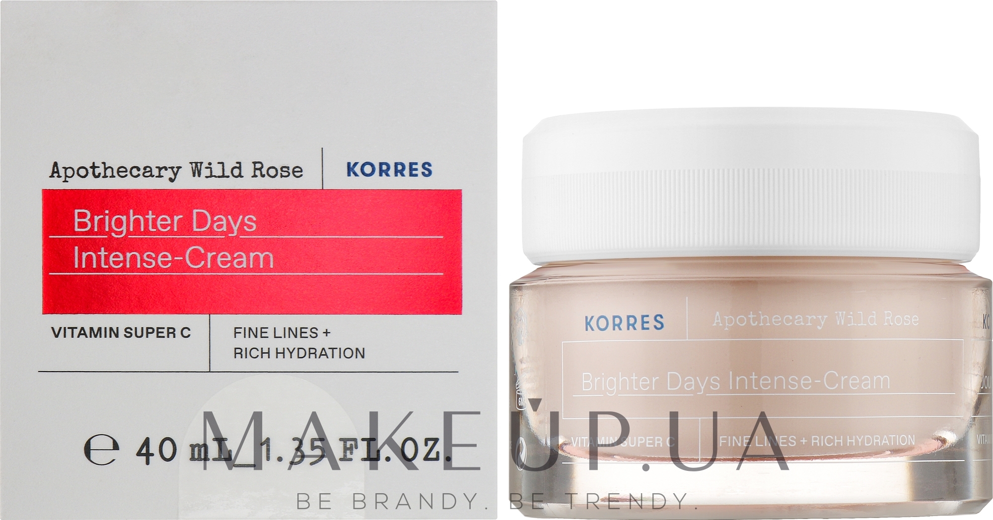 Інтенсивний денний крем для обличчя - Korres Apothecary Wild Rose Brighter Days Intense-Cream — фото 40ml