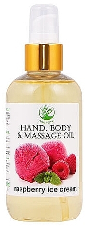 Олія для рук, тіла й масажу "Малинове морозиво" - Arbor Vitae Hand, Body&Massage Oil — фото N1