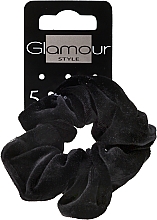 Резинка для волосся 417791, чорна - Glamour — фото N1