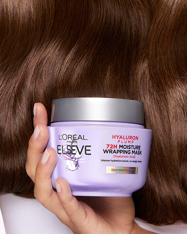 Маска-филлер с гиалуроновой кислотой для волос, нуждающихся в увлажнении и объеме - L'Oreal Paris Elseve Hyaluron Plump — фото N6