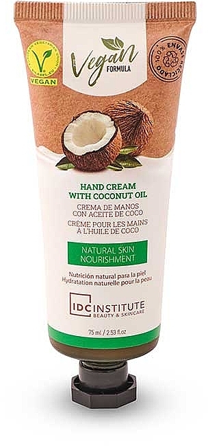 Крем для рук "Кокос" - IDC Institute Hand Cream Vegan Formula Coconut Oil  — фото N1