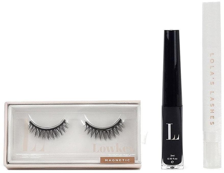 Набір - Lola's Lashes Lowkey Hybrid Magnetic Eyelash Kit (eyeliner/3ml + remover/2.5ml + eyelashes/2pcs) — фото N2