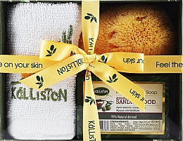 Парфумерія, косметика Набір - Kalliston Sandalwood (soap/100g + sponge + towel)