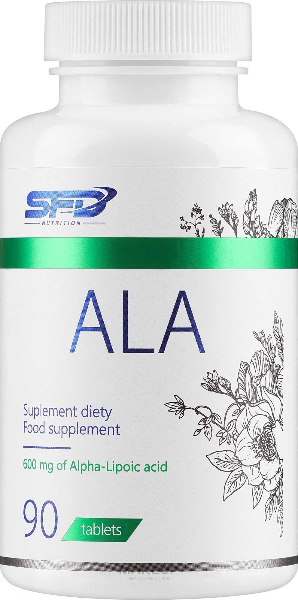 Альфа-липоевая кислота - SFD Nutrition Ala 600 mg — фото 90шт