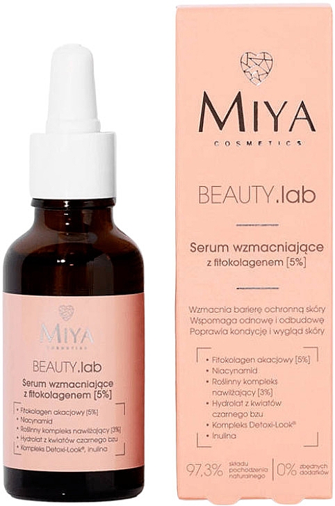 Укрепляющая сыворотка для лица с фитоколлагеном 5% - Miya Cosmetics Beauty Lab Strengthening Serum With Phytocollagen 5% — фото N1