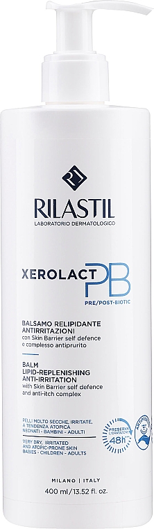 Восстанавливающий липидный бальзам для сухой, чувствительной и склонной к атопии и зуду кожи лица и тела - Rilastil Xerolact РВ Balm — фото N3
