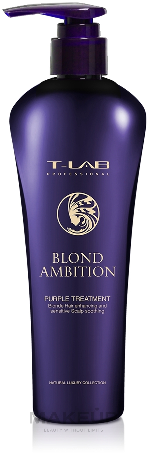 Кондиціонер для корекції кольору й живлення волосся - T-LAB Professional Blond Ambition Purple Treatment — фото 300ml