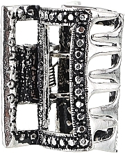 Парфумерія, косметика Заколка металева із кристалами "Краб", KM86s, срібна - Mari N.