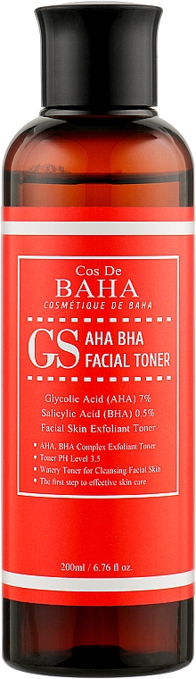 Тонер для лица с кислотами для проблемной кожи - Cos De BAHA AHA/BHA GS Toner — фото N1