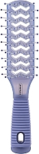 Щетка массажная узкая для фена 9 рядов, фиолетовая - Titania — фото N1
