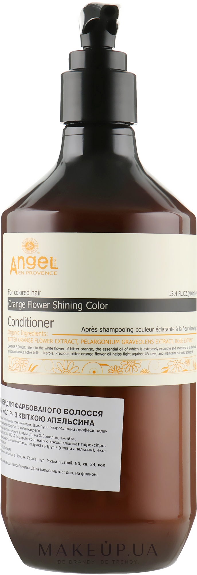 Кондиционер для окрашенных волос "Сияющий цвет" с цветком апельсина - Angel Professional Paris Provence Colored Hair Conditioner — фото 400ml