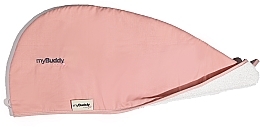 Полотенце-тюрбан для длинных волос XXL, розовый - myBuddy — фото N1