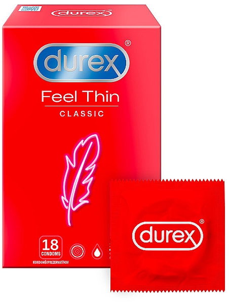 Презервативи, 18 шт    - Durex Feel Thin Classic — фото N1