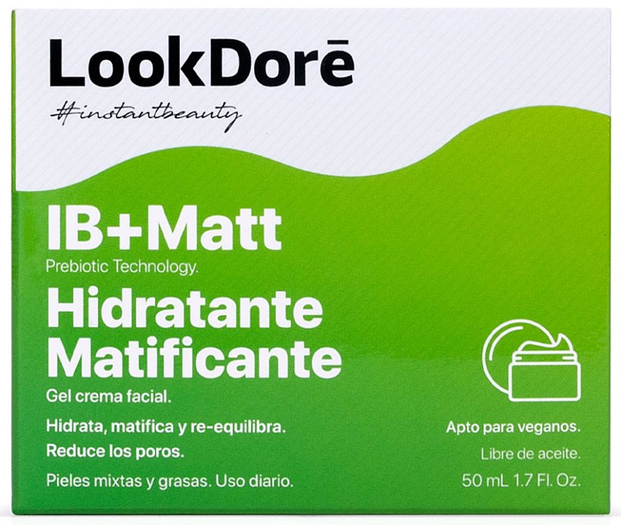 Матирующий гель-крем для проблемной кожи - LookDore IB+Matt Mattifying Moisturizing Gel Cream — фото N2