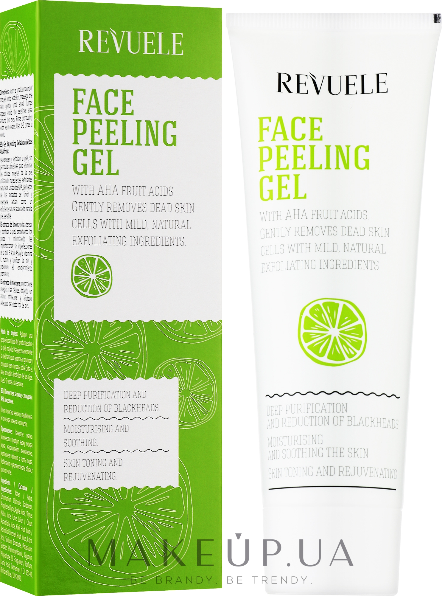 Гель-пилинг для лица - Revuele Face Peeling Gel with AHA Fruit Acids — фото 80ml