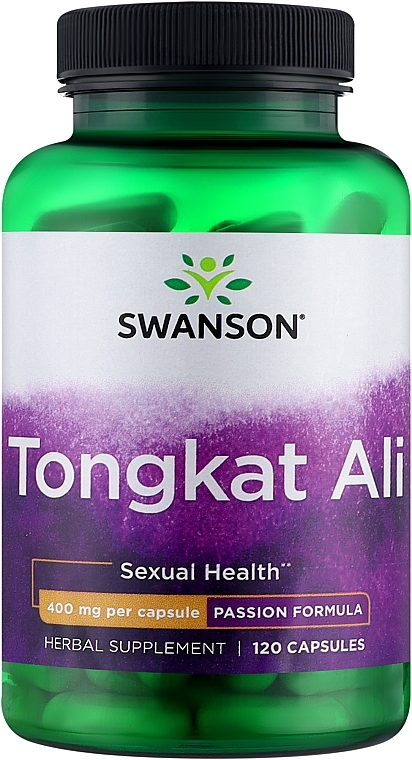 Тестостероновий бустер "Тонгкат Алі" - Swanson Tongkat Ali 400Mg — фото N1
