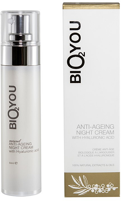 Антивіковий нічний крем з гіалуроновою кислотою для обличчя - Bio2You Natural Anti-Ageing Night Cream With Hyaluronic Acid — фото N1