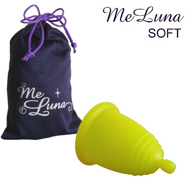 Менструальна чаша з кулькою, розмір XL, золота - MeLuna Soft Menstrual Cup — фото N1