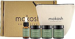 Духи, Парфюмерия, косметика Набор - Mokosh Cosmetics Melon & Cucumber Travel Set (b/scrub/30ml + b/butter/30ml + b/balm/30ml + b/elixir/10ml + bag)