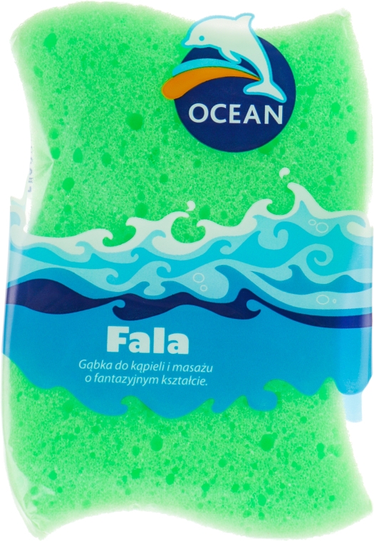 Губка массажная для купания "Fala", салатовая - Ocean — фото N1