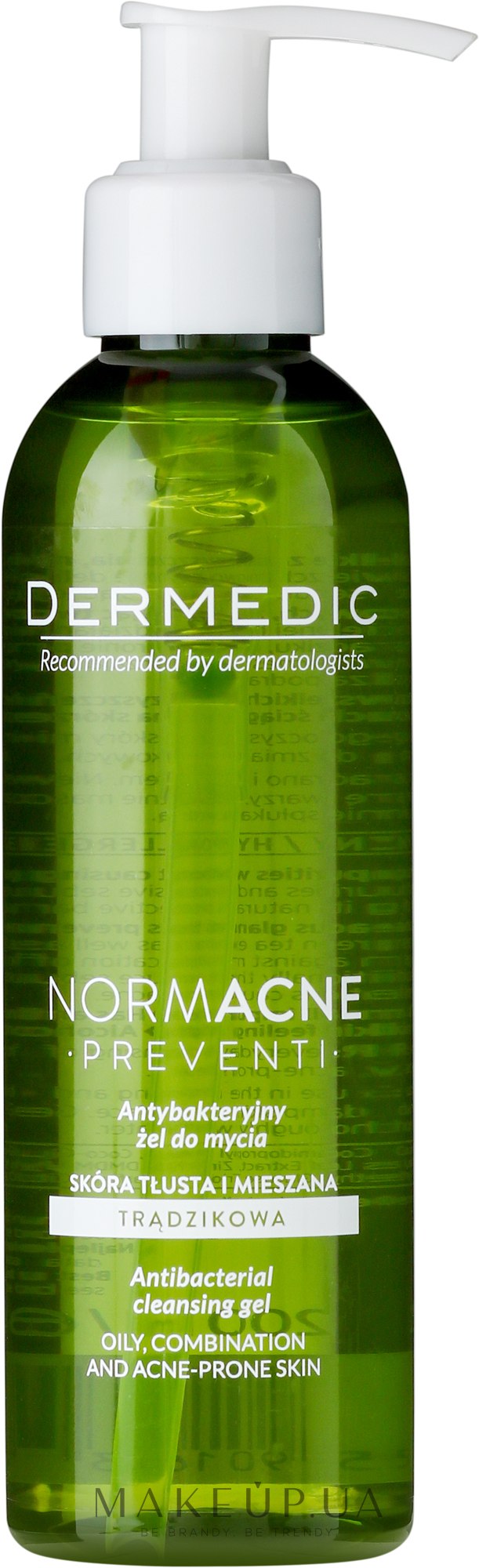 Гель для обличчя - Dermedic Normacne Antibacterial Facial Cleansing Gel — фото 200ml